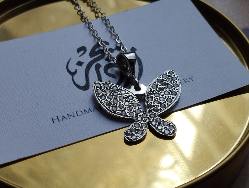 Butterfly Necklace With Gemstones
