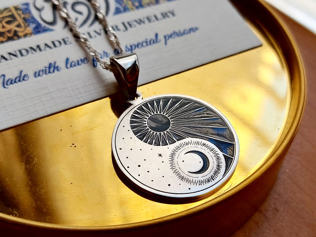 Yin Yang Moon & Sun Necklace