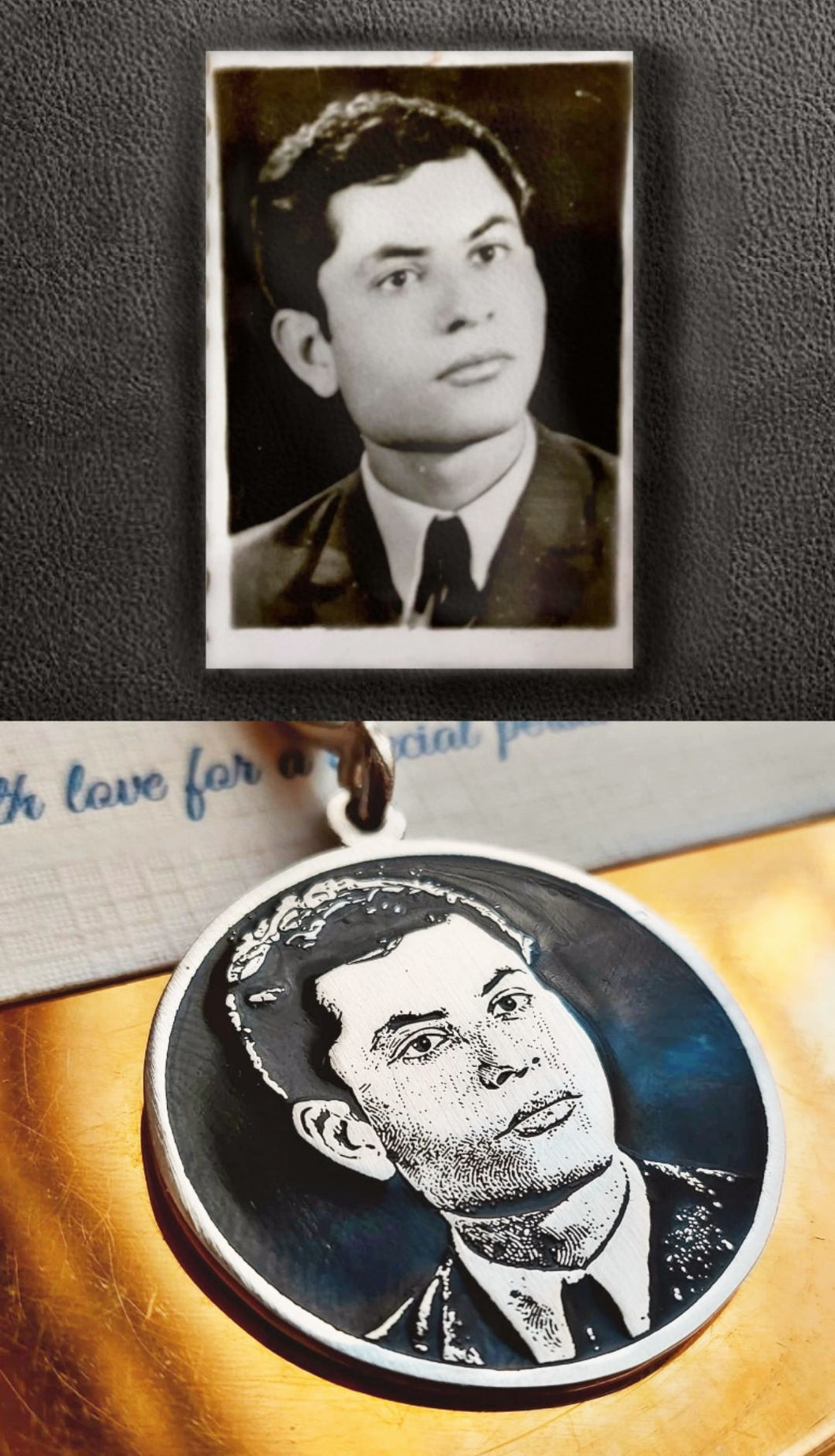 Customized Portrait : Necklace Or Keychain