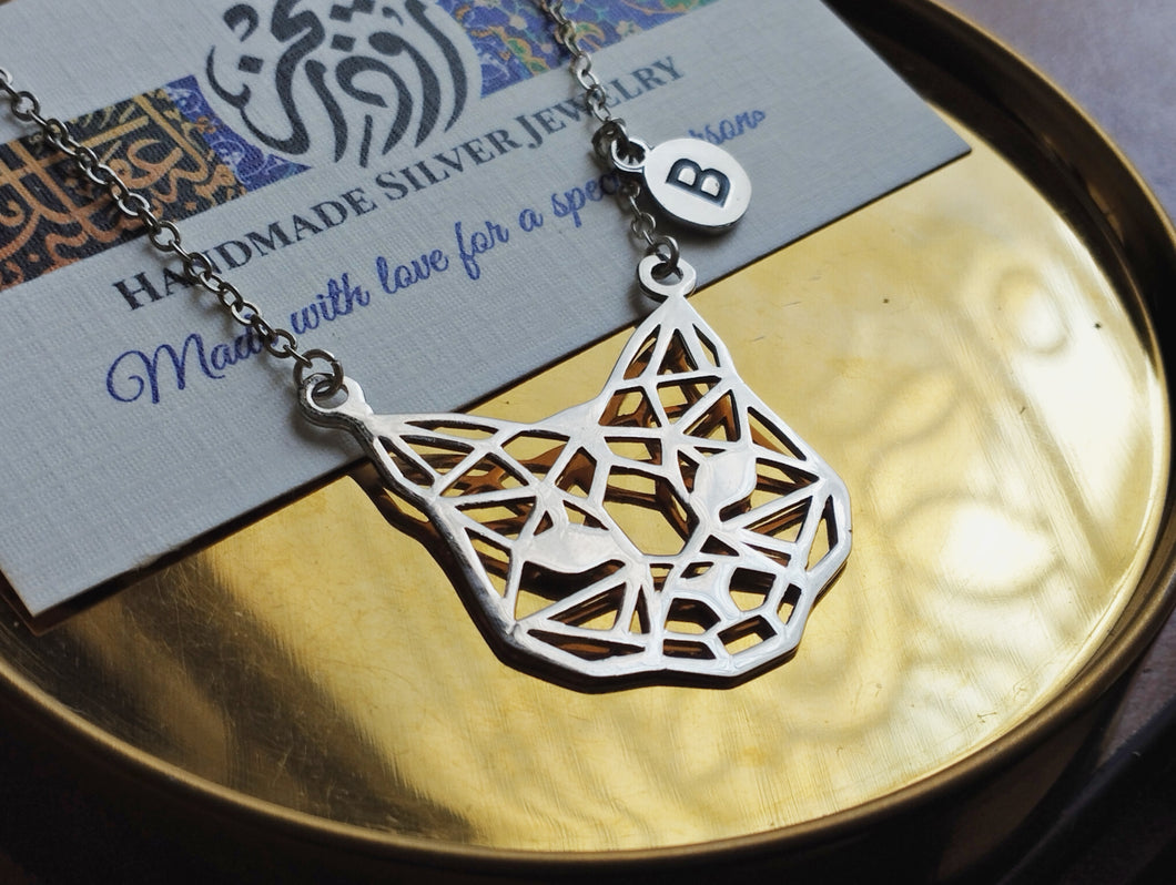 Polygon Cat Necklace