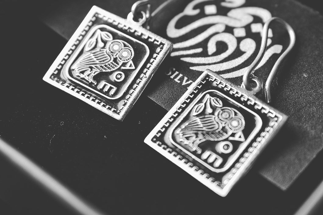 Greek Owl Earrings