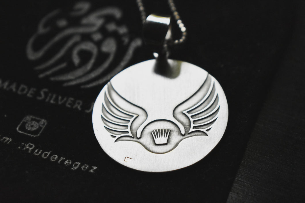 Wings And Crown Necklace